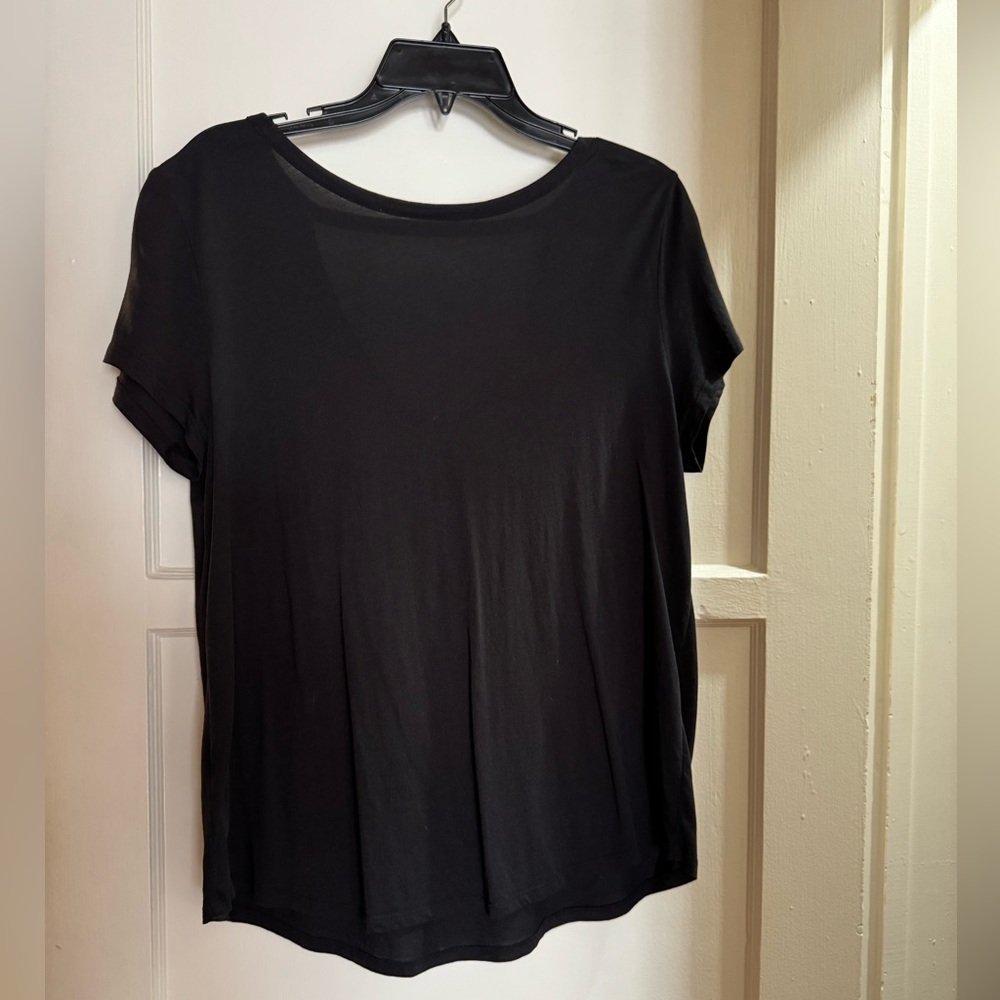 Black V-back Top